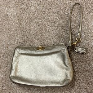 Gold Coach wristlet